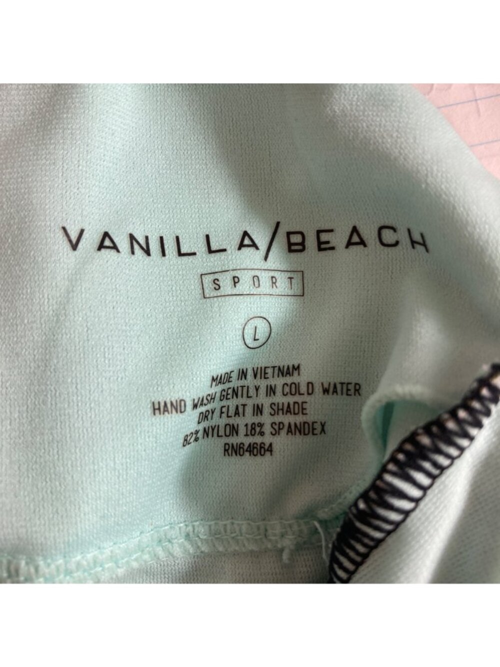 Vanilla Beach Sport Tropical Leaf Print One-Piece Swimsuit Womens L Large - Picture 3 of 6
